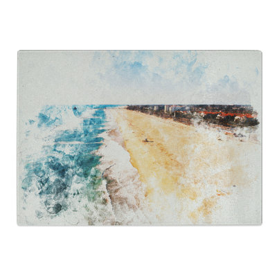 Huntington Beach in California Watercolour Chopping Board