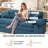 Geneveve 84" Chenille Upholstered Pillow-Top Arm Loveseat Sofa with Memory Foam Cushions and Pocketed Coil Springs-1814210559
