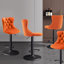 Tabourets de bar modernes et rembourrés en velours pivotant noir (ensemble de 4)-1328290078-1336574023