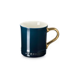 Le Creuset Stoneware Vancouver Mug With Gold Metallic Handle, 14 Oz. - Nuit