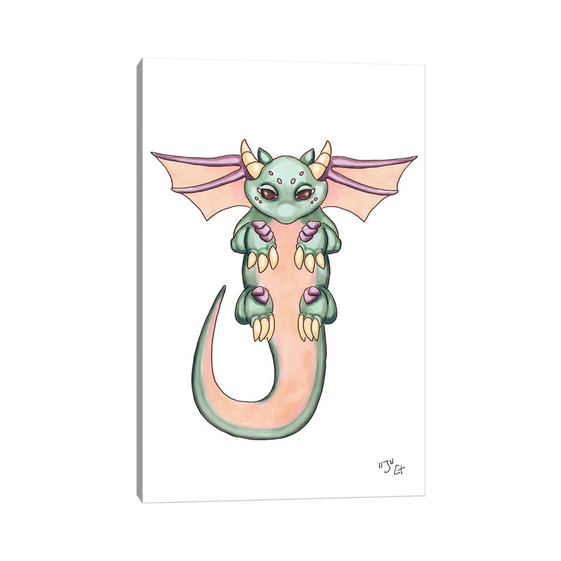 Monster Letter J by Might Fly Art & Illustration - Wrapped Canvas Print, 20.32 cm H x 30.48 cm W