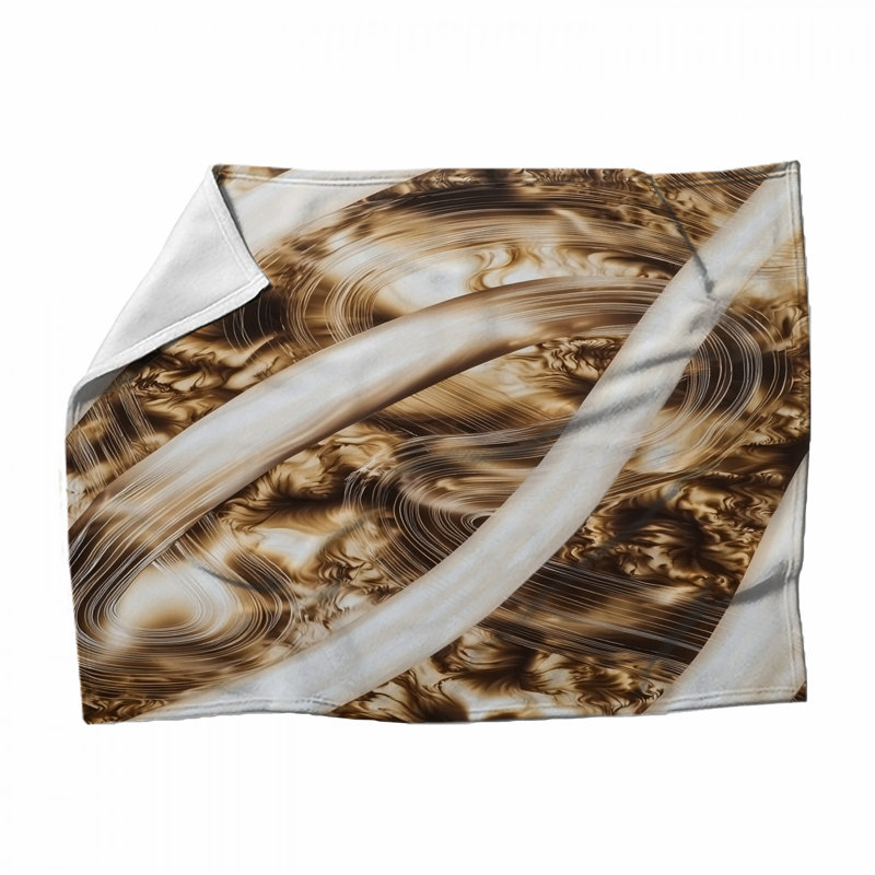 Jeté en molleton Swirls - Jetés abstraits pour canapés ou lits, L 68 po x H 80 po