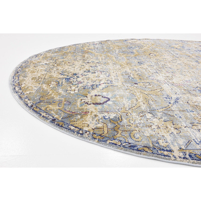 Bellona Ikat Indoor Rug, Round 5'