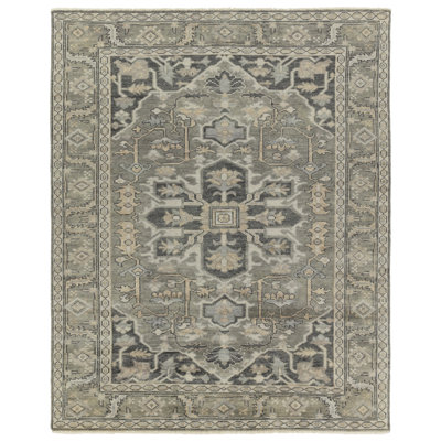 Jaipur Living Meradi SLN21 Handknotted Medallion Gray Area Rug (10'x14')