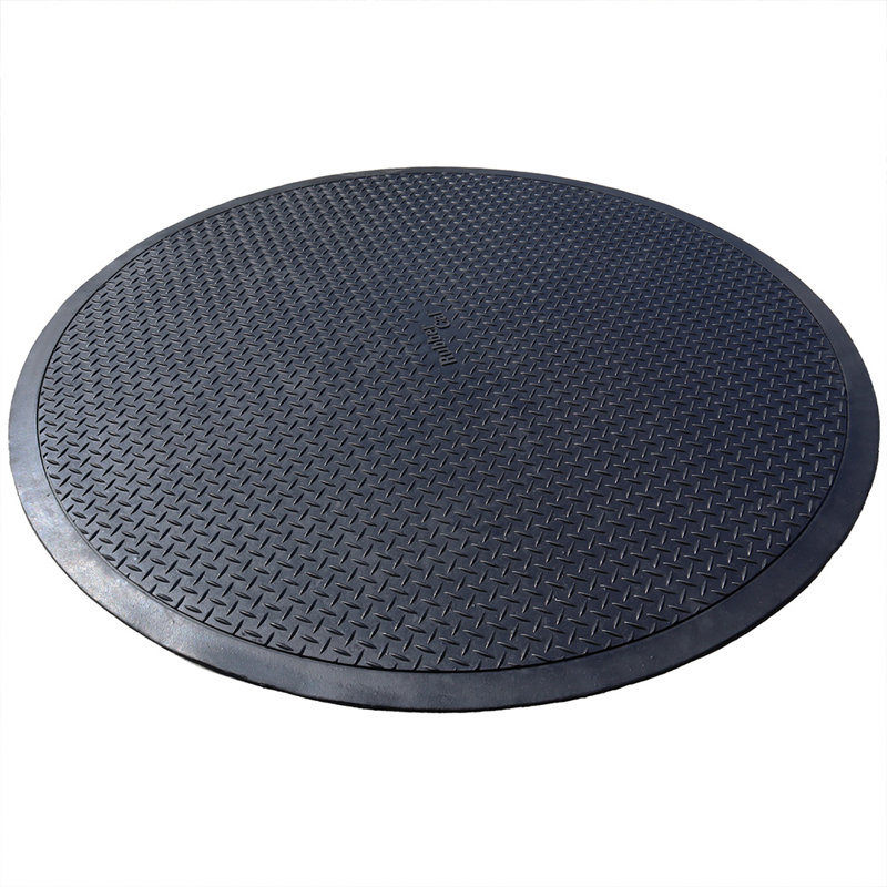 Tapis de jeu en caoutchouc caoutchouté circulaire de 48 po de diamètre