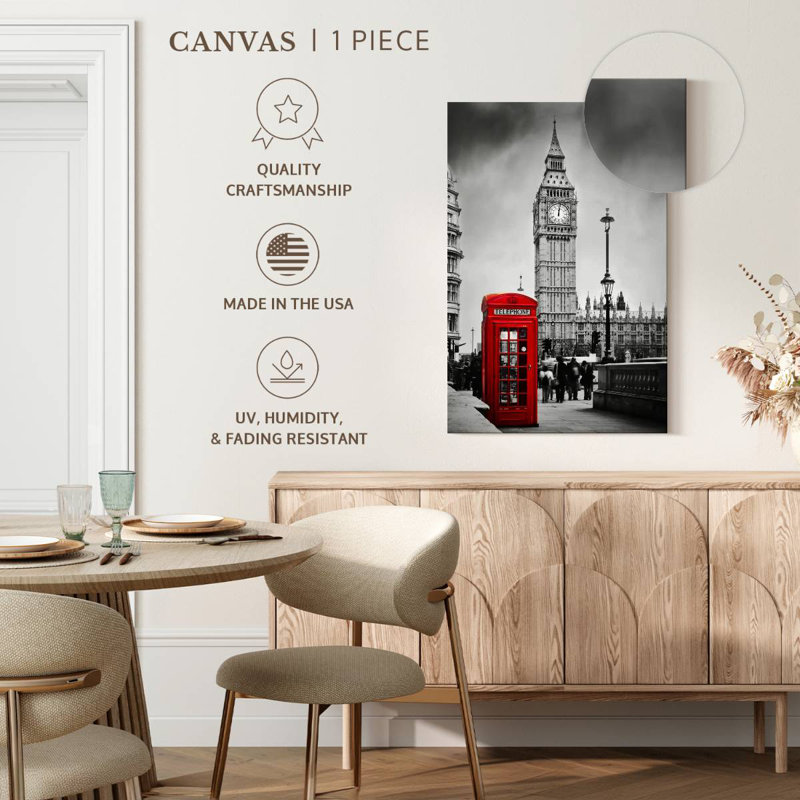 London Telephone Booth Pop, 51" H x 34" W