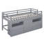 Lit mezzanine simple en bois avec rangement