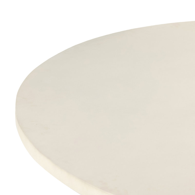 Schuller White Concrete Round Dining Table