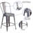 Timo 24" High Clear Coated Indoor Counter Height Stool with Back-45043605