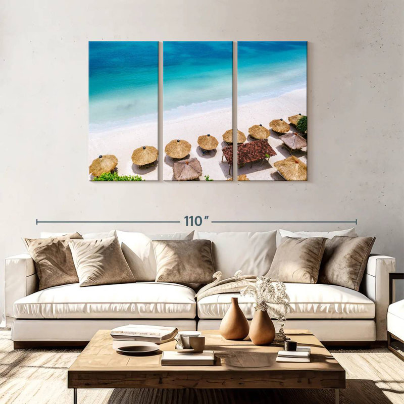 Gillard Straw Beach Huts, 48" H x 74" W