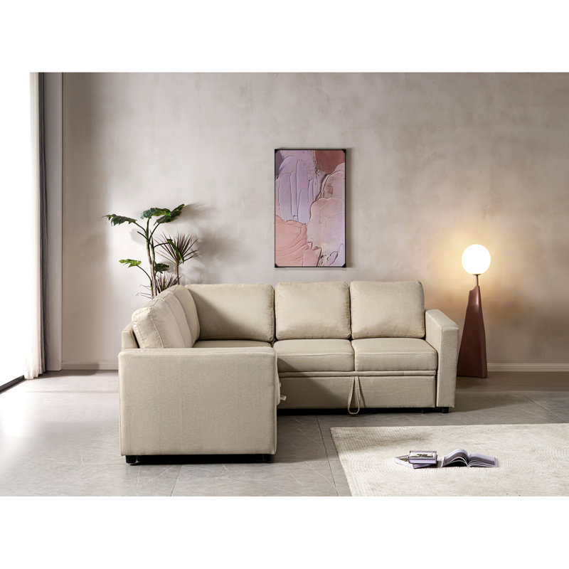 Canapé-lit modulaire en polyester peu encombrant pour les petits espaces de vie et le confort moderne
