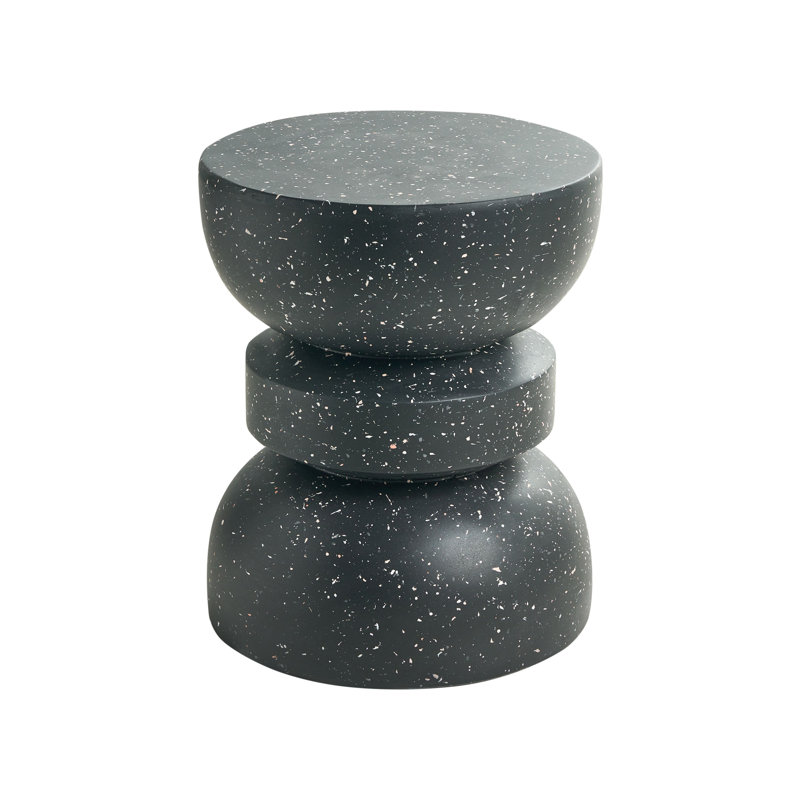 Pedestal End Table, Black