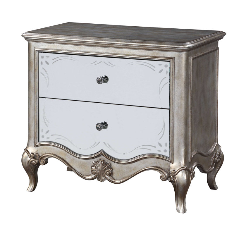 Table de chevet 2 tiroirs Khiandra