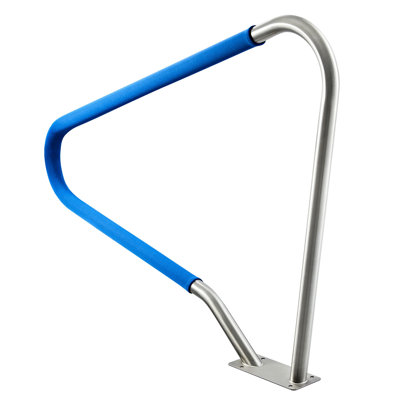 Barre de piscine, main courante de piscine 48 po x 36 po, main courante robuste en acier inoxydable 304, capacité de charge de 220 lb, manchon antidérapant amovible, accessoires riches, pour bord de piscine, parcs aquatiques, centres de spa