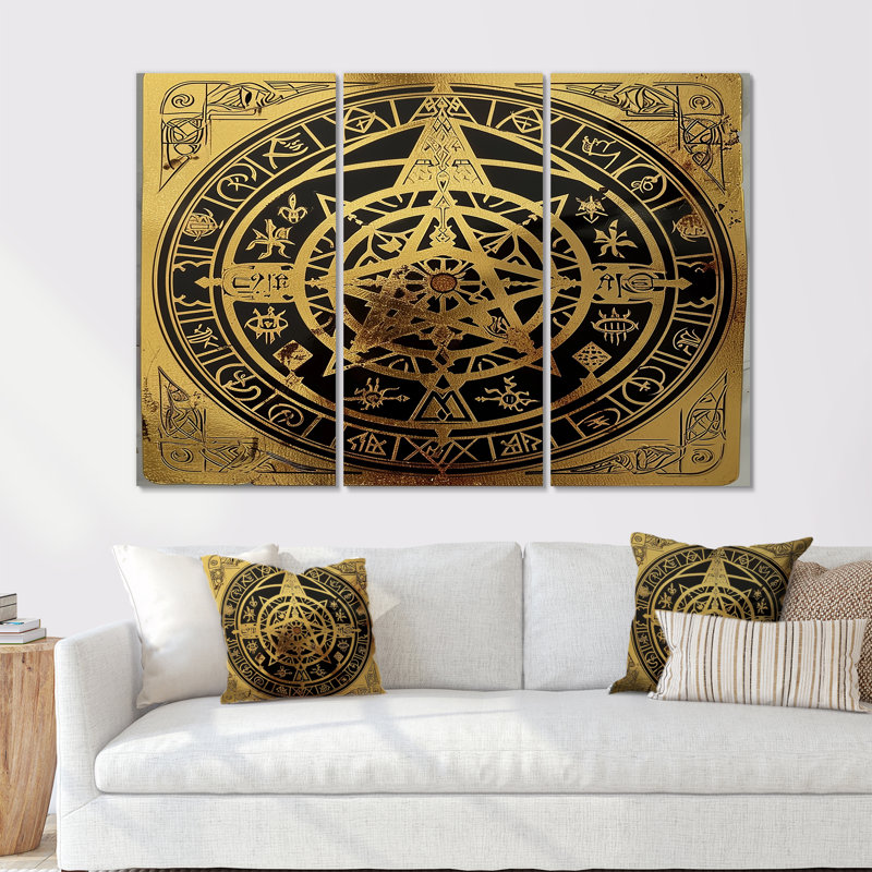 TETETRIA - Boho Mandala, ensemble d'art mural, Toile tendue, H 32 po x l 48 po x P 1 po