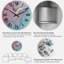 Turquoise et rouge liquide Art I - horloge murale moderne-22436124