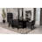 Freidin Rectangular Double Pedestal Dining Table Black