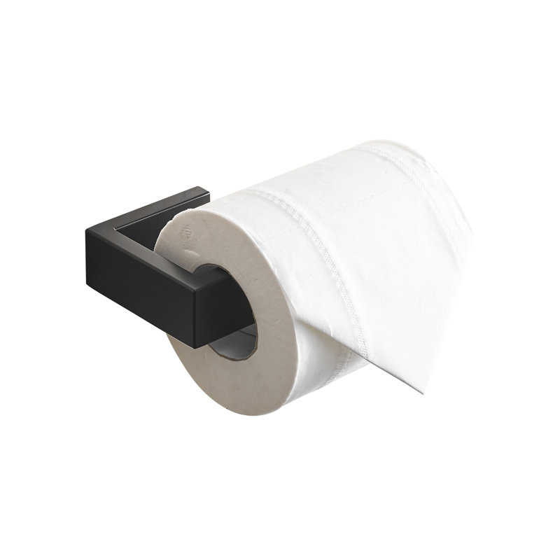 Porte-serviettes noir en acier inoxydable à bras ouvert - Porte-serviettes mural pour salle de bain ou cuisine