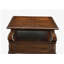 Table basse à quatre tiroirs en bois de noyer avec une tablette