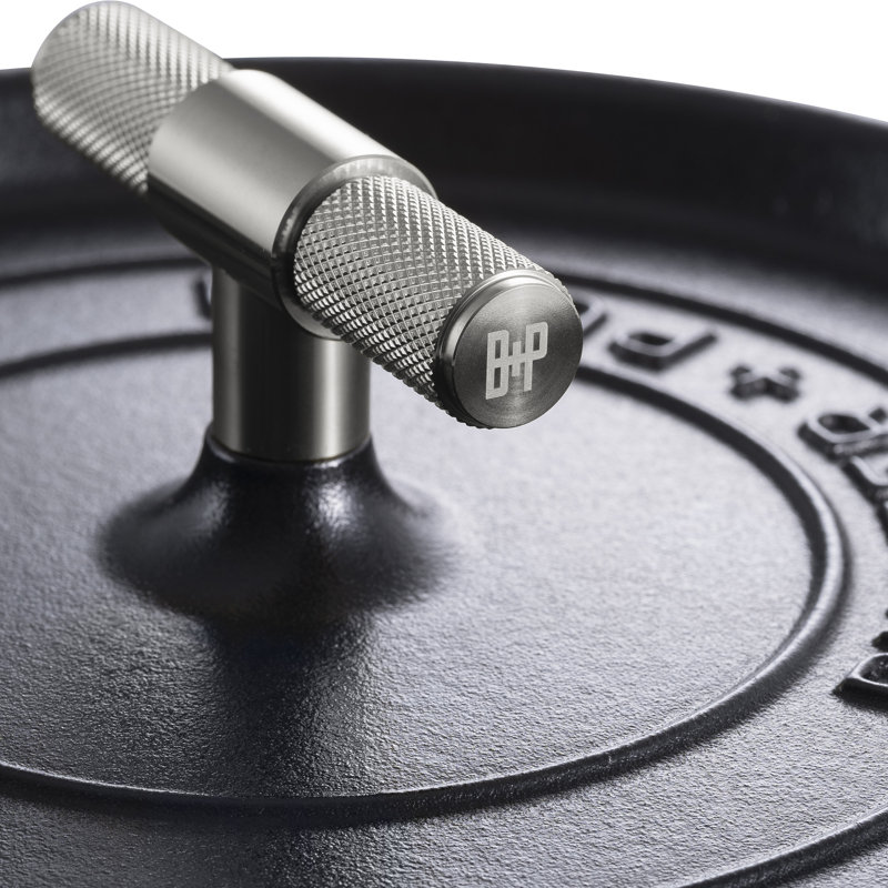 Staub Cast Iron Buster + Punch 4-Qt Dutch Oven - Handle, 4.02 quarts, Matte Black/Stainless Steel