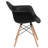 Herculaneum Plastic Chair with Arms and Wooden Legs-45156016