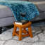 Escabeau en bois naturel - conception de papillons, fabrication en bois franc, polyvalent pour les repose-pieds, repose-pieds, tabourets et sièges, 10 diamètre, 12 haut motif, bois franc, mini tables d'appoint