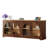 Farmhouse 66.9" TV Stand For Tvs Up To 70", Wood Media Console With Adjustable Shelves And Glass Doors-1372334431