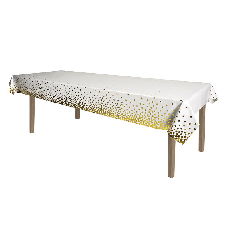 Nappe métallique à pois, Or