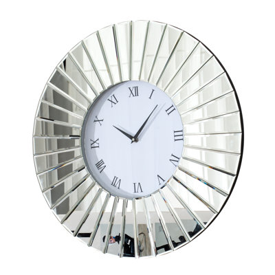Horloge murale ronde en verre
