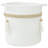 vidaXL Storage Basket White 100% cotton Ø15.0x14.2 in Collapsible