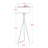 Brava 62"H Floor Lamp, Nickel Metal & Grey Shade