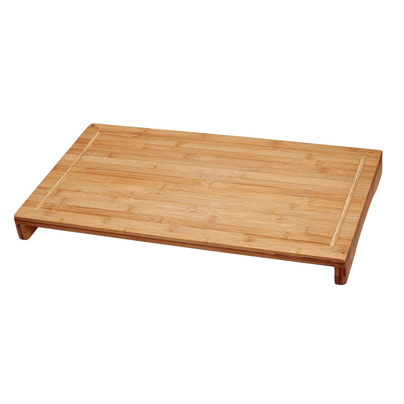 Large Bamboo Over-the-Sink Cutting Board with Channel Edge