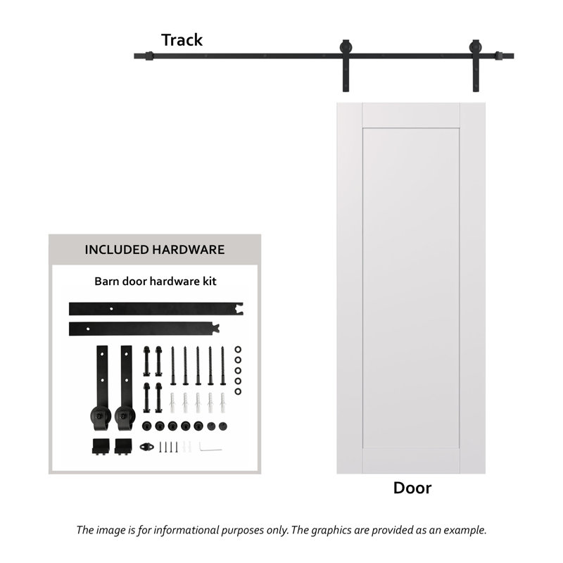 Gray Oak Composite Barn Door with Frosted Glass Panels
