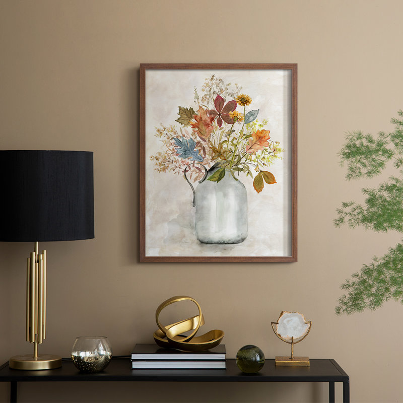Autumn Bouquet I, reproduction encadrée - bois massif, H 21 po x l 17 po, Noyer