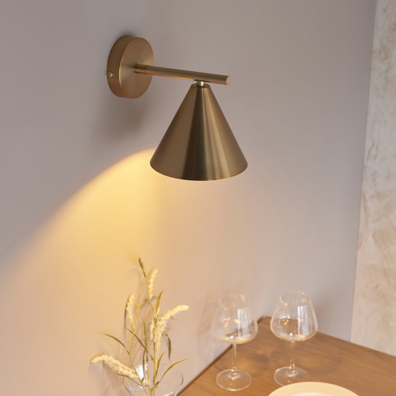 Armed Sconce, Antique Brass