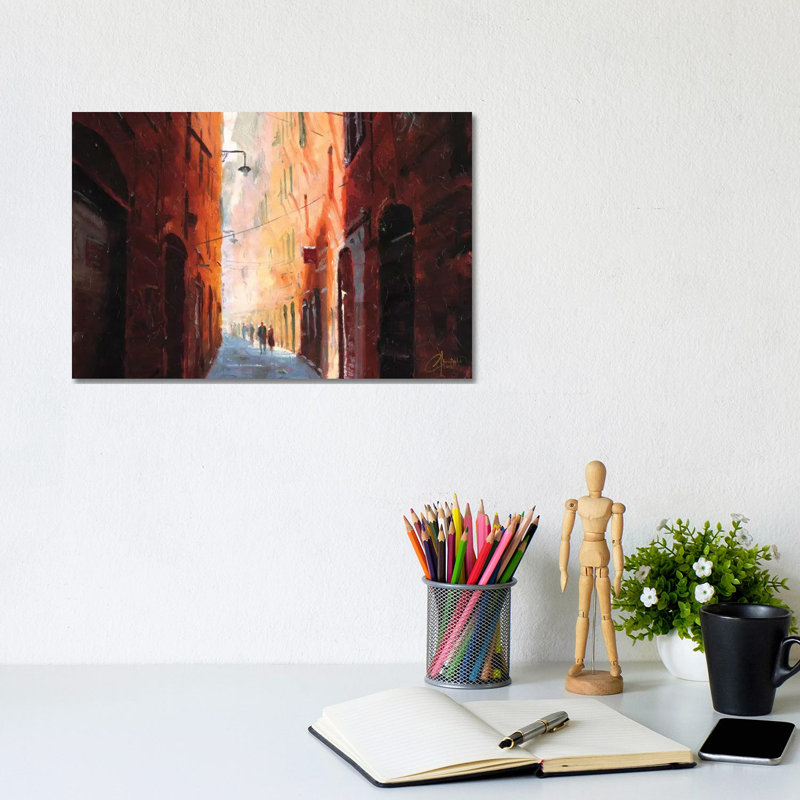 Italian Street On A Cool Afternoon by Christopher Clark - Wrapped Canvas Print, 20.32 cm H x 30.48 cm W