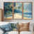 Toile avec cadre flottant brun