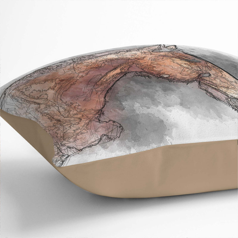Square Throw Cushion, 55cm H x 55cm W x 20cm D, Stone