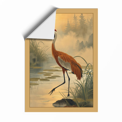 Heron at Dawn Coastal - Framed Print