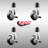 Poly Swivel Expanding Stem Caster Set Brake