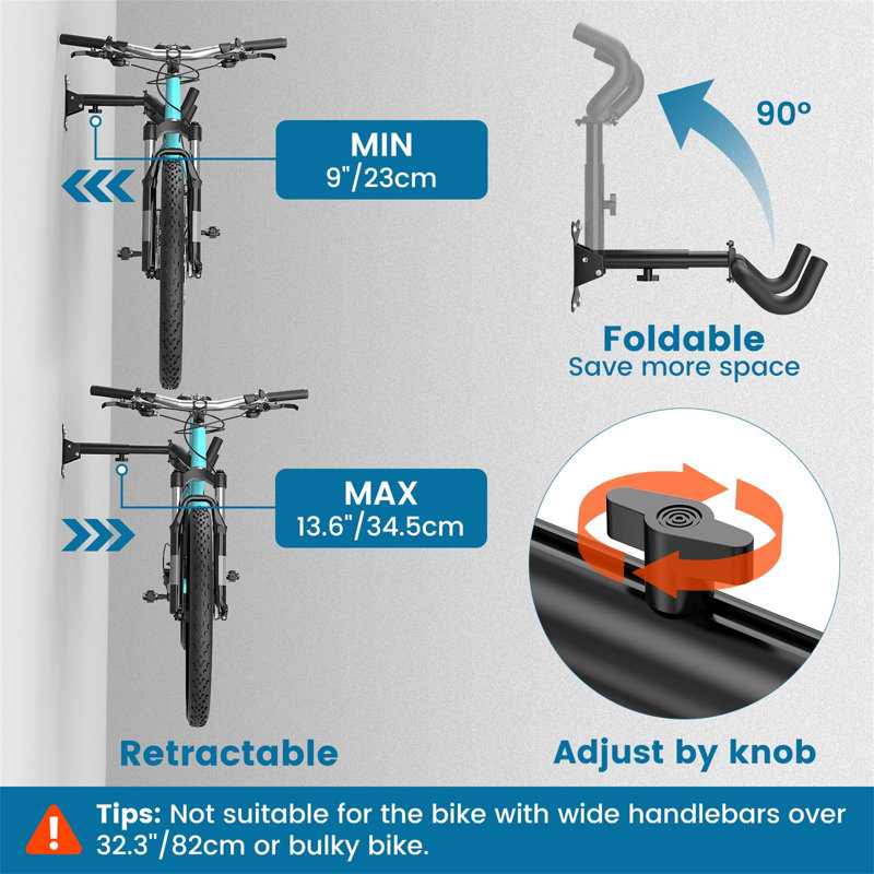 Metal Wall Mounted Bike Rack