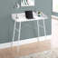 Bureau d'ordinateur, bureau personnel, ordinateur portable, tablettes de rangement, L 48 po, travail, stratifié blanc, métal blanc, contemporain, moderne-1254782191