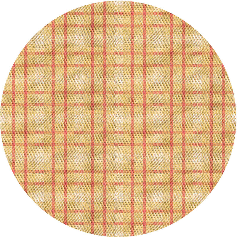 Checkered Indoor Rug, Round 8'