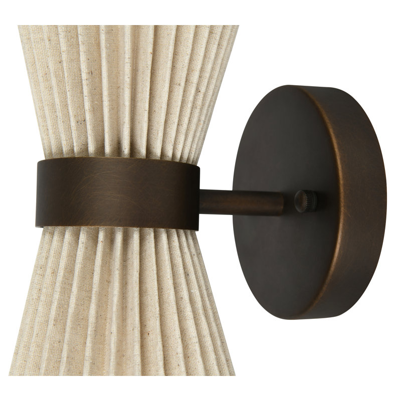 Amore 2 - Light Armed Sconce, Natural, Bronze, 14.57" H x 6.1" W x 6.1" D