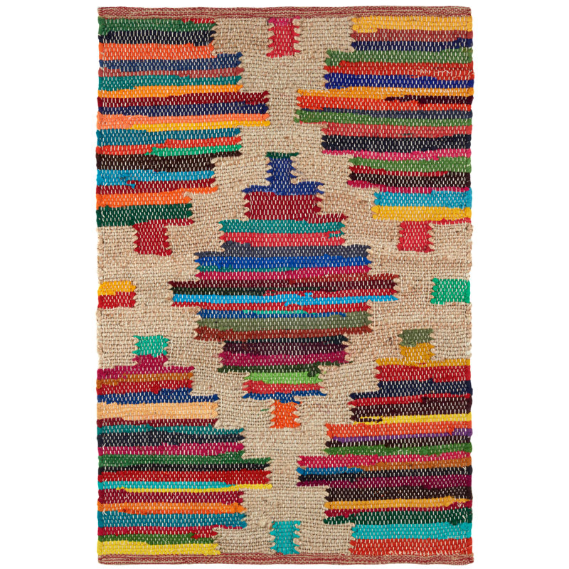 Mod Chindi Multi Handwoven Jute Rug, Rectangle 5' x 8'