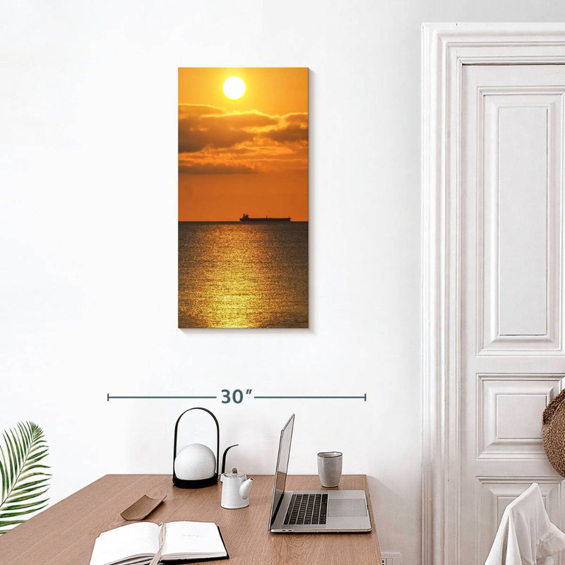 Dramatic Ocean Sunset, 30" H x 15" W