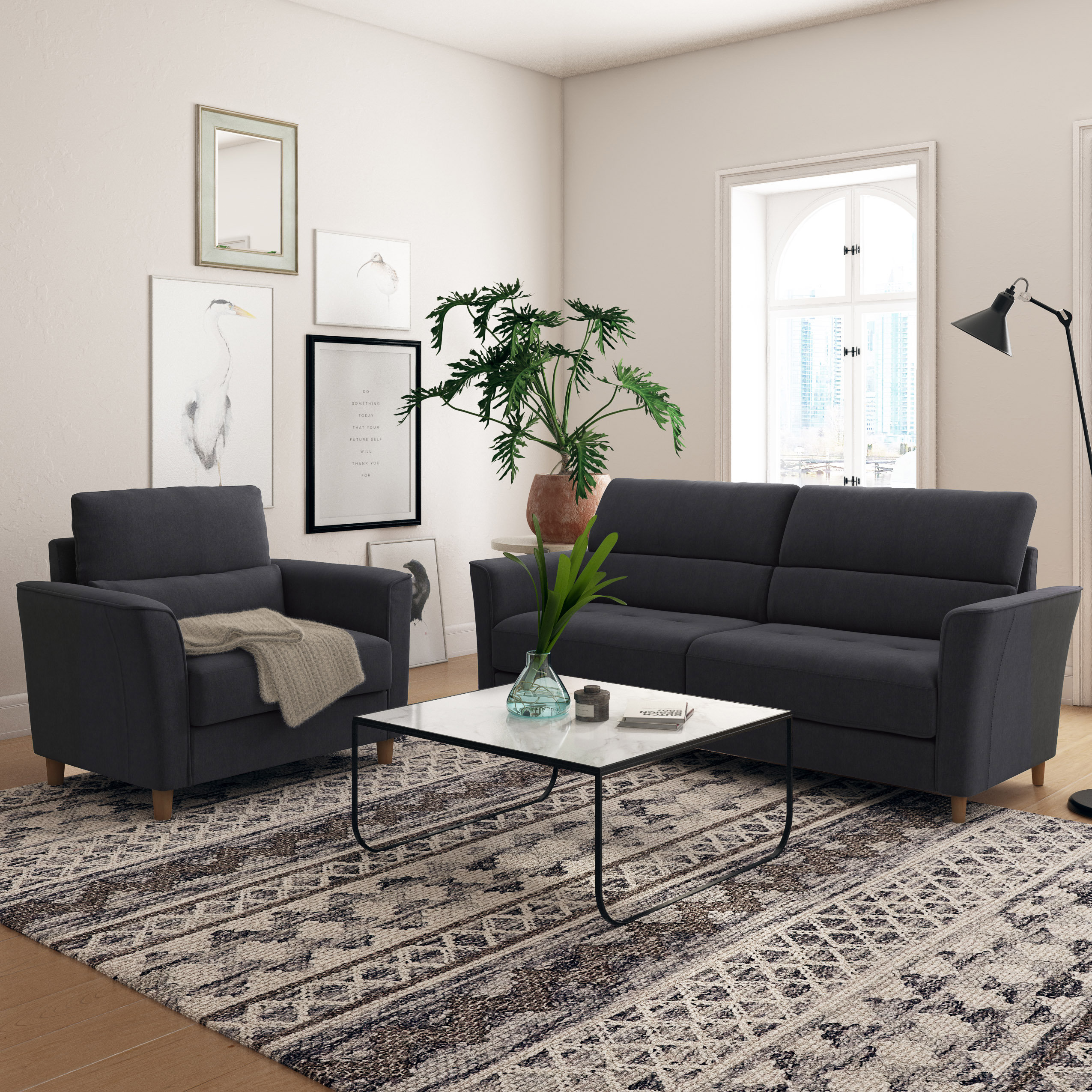 Red Barrel Studio 2 Piece Configurable Living Room Set & Reviews ...