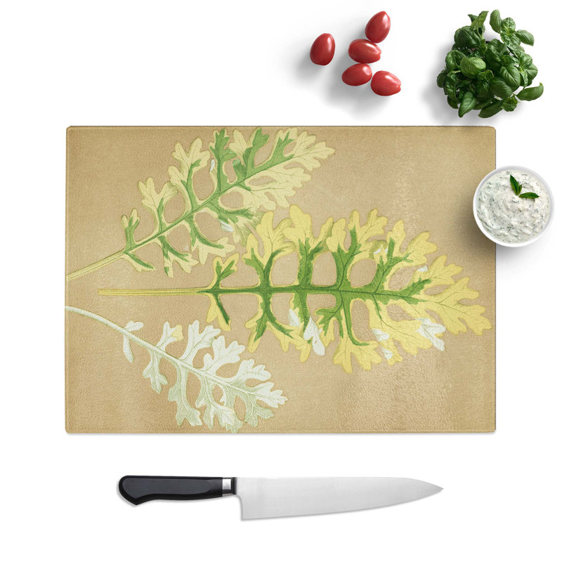 Glass Leaf Illustration by Benjamin Fawcett Chopping Board, 39 cm W x 28.5 cm L