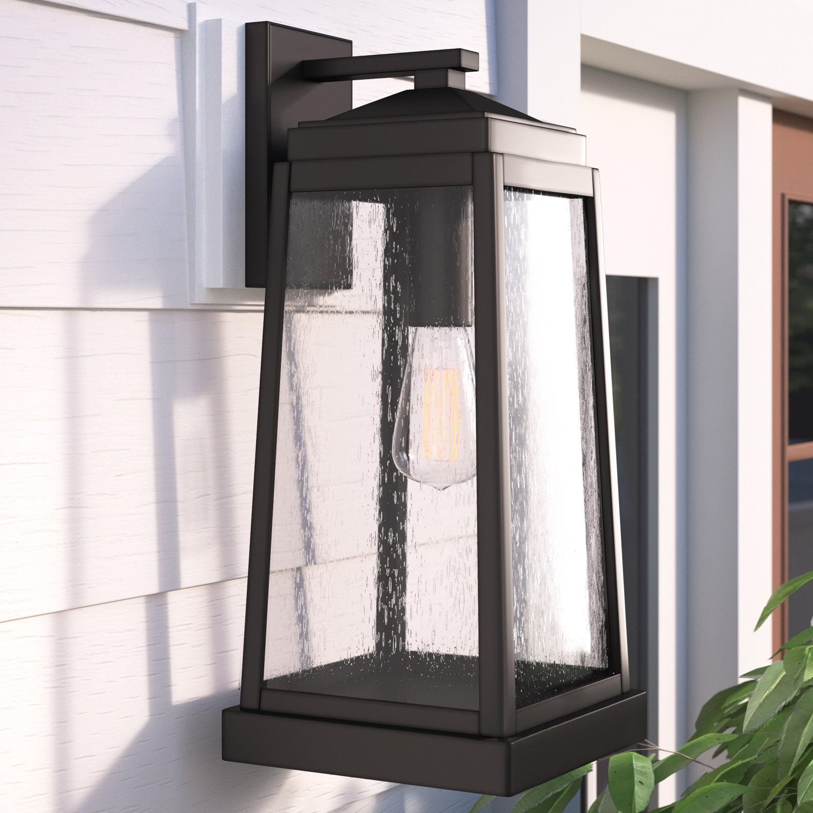 Single Light Outdoor Wall Light, 19" H x 8" W x 8.75" D
