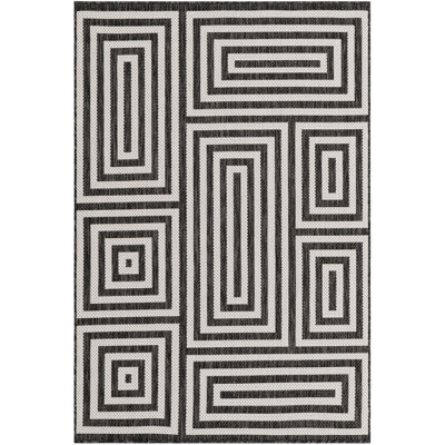 Tapis contemporain noir et blanc Bello